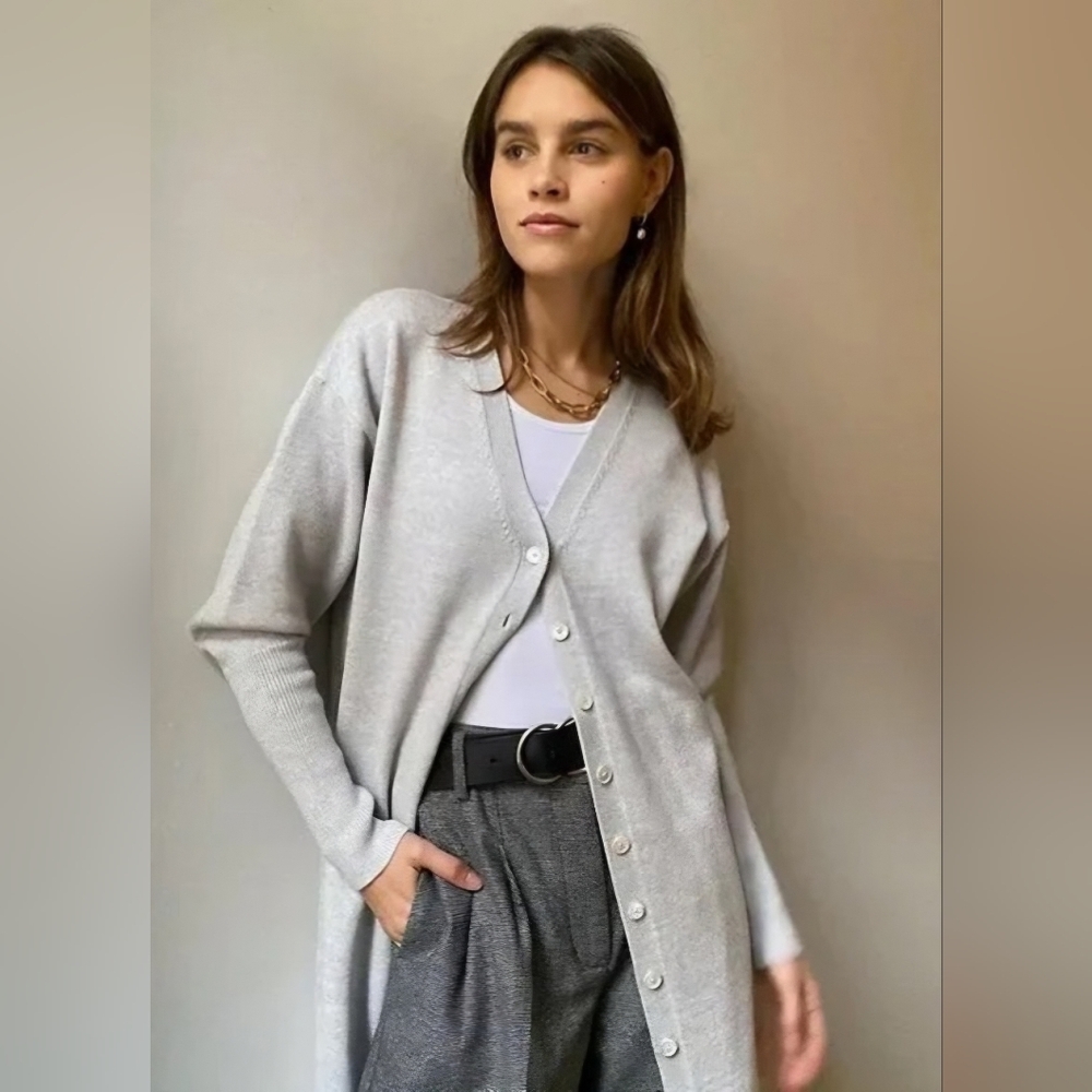 Aritzia Utopia Long Wool Cardigan Sweater